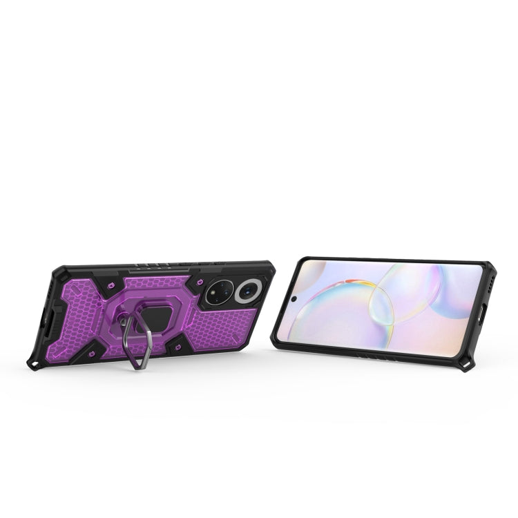 For Honor 50 Space PC + TPU Ring Holder Protective Case(Purple) - Honor Cases by buy2fix | Online Shopping UK | buy2fix