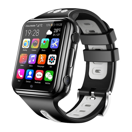 W5 1.54 inch Full-fit Screen Dual Cameras Smart Phone Watch, Support SIM Card / GPS Tracking / Real-time Trajectory / Temperature Monitoring, 2GB+16GB(Black Grey) - Smart Wear by buy2fix | Online Shopping UK | buy2fix