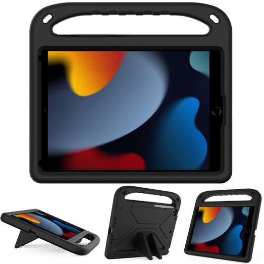 For iPad 10.2 2021 / 2020 / 2019 Handle Portable EVA Shockproof Protective Case with Triangle Holder(Black) - iPad 10.2 Cases by buy2fix | Online Shopping UK | buy2fix