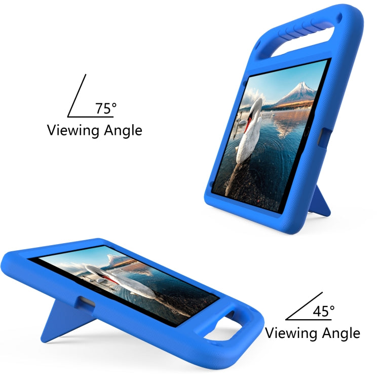 For iPad 10.2 2021 / 2020 / 2019 Handle Portable EVA Shockproof Protective Case with Triangle Holder(Blue) - Apple Accessories by buy2fix | Online Shopping UK | buy2fix