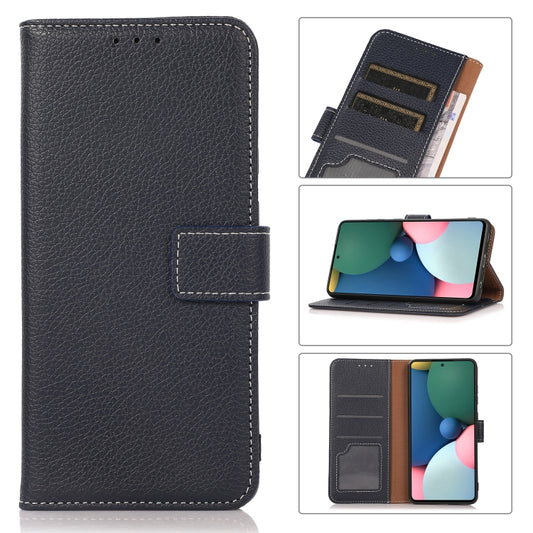 For Nokia G10 Litchi Texture PU + TPU Horizontal Flip Leather Case with Holder & Card Slots & Wallet(Blue) - Nokia Cases by buy2fix | Online Shopping UK | buy2fix