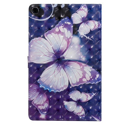 For Galaxy Tab A 10.1 (2019) 3D Colored Drawing Horizontal Flip Leather Case with Holder & Card Slots & Wallet (Purple Butterfly) - Tab A 10.1 by buy2fix | Online Shopping UK | buy2fix
