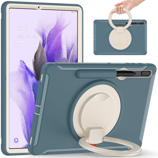 For Samsung Galaxy Tab S8+ / Tab S8 Plus /  Tab S7 FE / Tab S7+/S7 FE 12.4 inch T970 Shockproof TPU + PC Protective Case with 360 Degree Rotation Foldable Handle Grip Holder & Pen Slot(Cornflower Blue) - Galaxy Tab S8+ Cases by buy2fix | Online Shopping UK | buy2fix
