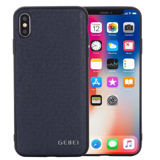 For iPhone 11 Pro Max GEBEI Full-coverage Shockproof Leather Protective Case(Blue) - iPhone 11 Pro Max Cases by GEBEI | Online Shopping UK | buy2fix