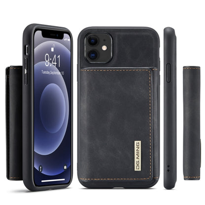 DG.MING M1 Series 3-Fold Multi Card Wallet  Back Cover Shockproof Case with Holder Function For iPhone 11(Black) - iPhone 11 Cases by DG.MING | Online Shopping UK | buy2fix