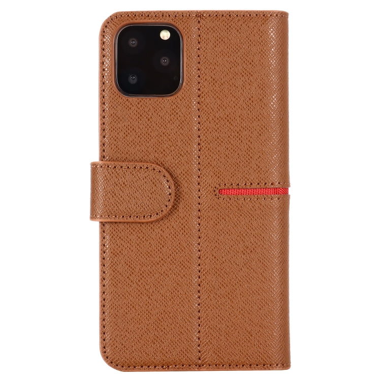 For iPhone 11 Pro Max GEBEI Top-grain Leather Horizontal Flip Protective Case with Holder & Card Slots & Wallet & Photo Frame(Brown) - iPhone 11 Pro Max Cases by GEBEI | Online Shopping UK | buy2fix