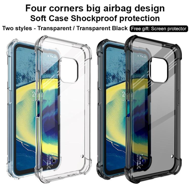 For Nokia XR20 IMAK All-inclusive Shockproof Airbag TPU Case with Screen Protector(Transparent) - Mobile Accessories by imak | Online Shopping UK | buy2fix