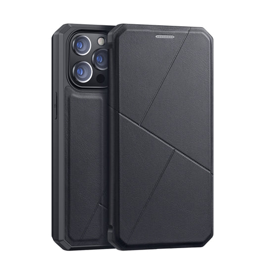 For iPhone 13 Pro Max DUX DUCIS New Skin X Series PU + TPU Horizontal Flip Leather Case with Holder & Card Slots (Black) - Apple Accessories by DUX DUCIS | Online Shopping UK | buy2fix