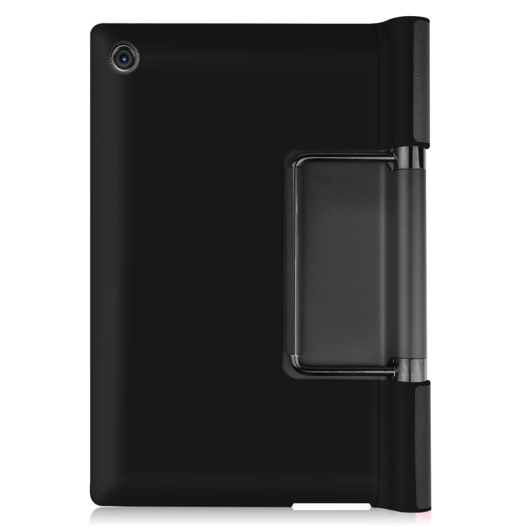 For Lenovo Yoga Tab 11 Custer Texture Horizontal Flip PU Leather Case with Holder & Sleep / Wake-up Function(Black) - For Lenovo by buy2fix | Online Shopping UK | buy2fix