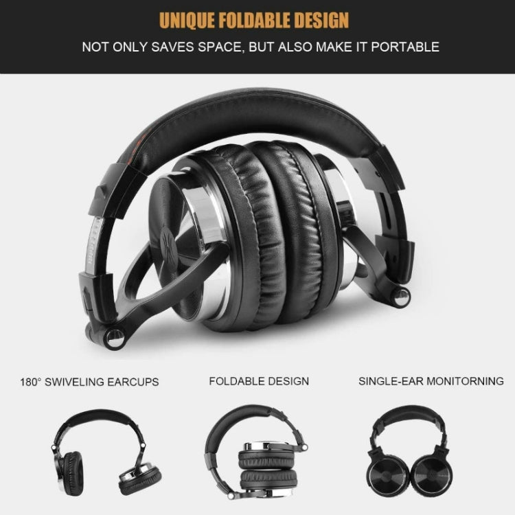 OneOdio Pro-10 Head-mounted Noise Reduction Wired Headphone with Microphone, Color:Rose Gold - Multimedia Headset by OneOdio | Online Shopping UK | buy2fix