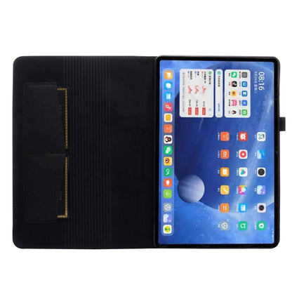 For Xiaomi Pad 5 / 5 Pro Horizontal Flip TPU + Fabric PU Leather Protective Case with Name Card Clip(Black) - Xiaomi Accessories by buy2fix | Online Shopping UK | buy2fix