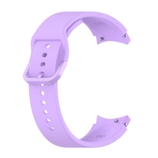 For Samung Galaxy Watch4 40mm / 44mm Silicone Flat Buckle Watch Band(Purple) - Smart Wear by buy2fix | Online Shopping UK | buy2fix