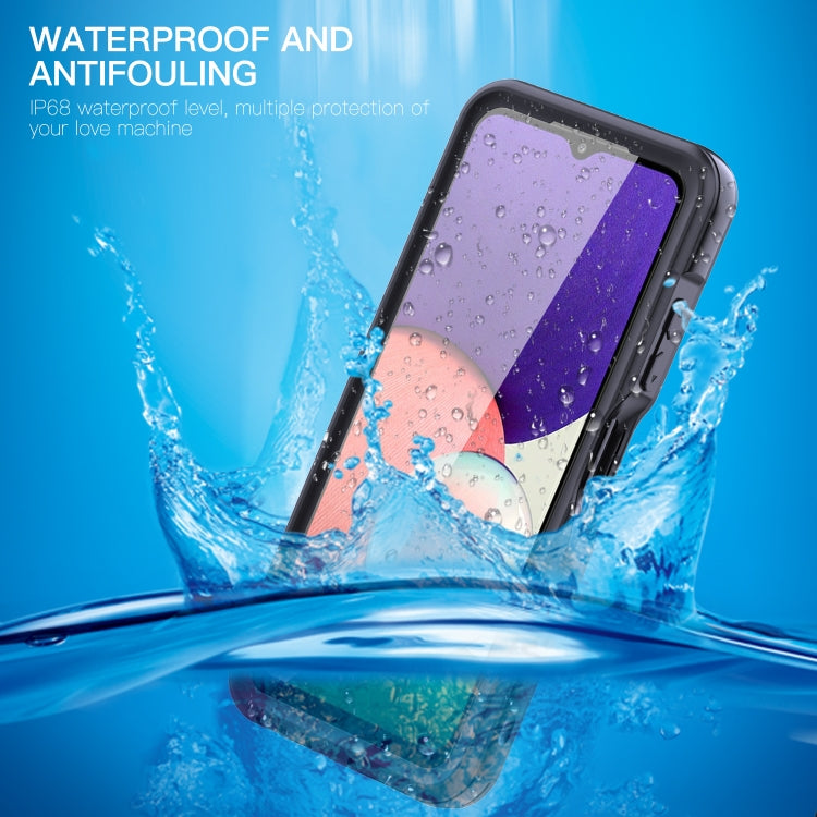 For Samsung Galaxy A22 5G RedPepper Transparent Dot Shockproof Waterproof PC + TPU Protective Case(Black) - Samsung Accessories by RedPepper | Online Shopping UK | buy2fix
