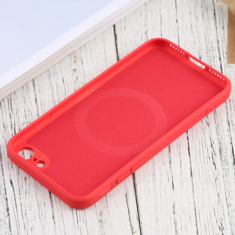 For iPhone SE 2022 / SE 2020 / 8 / 7 Silicone Full Coverage Shockproof Magsafe Case(Red) - Apple Accessories by buy2fix | Online Shopping UK | buy2fix