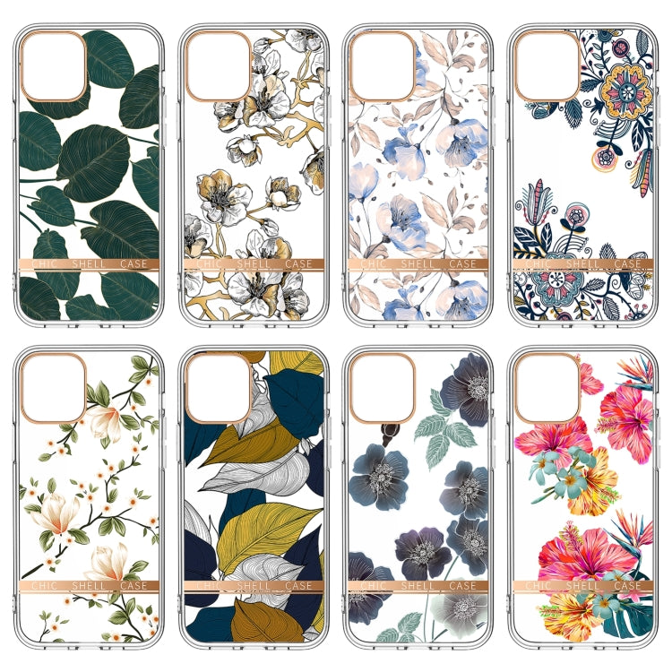 For iPhone 13 Pro Max High Translucent Electroplating Flower Pattern TPU + PC Shockproof Case (Po-phase Flowers) - Apple Accessories by buy2fix | Online Shopping UK | buy2fix