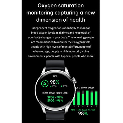 M103 1.35 inch IPS Color Screen IP67 Waterproof Smart Watch, Support Sleep Monitoring / Heart Rate Monitoring / Bluetooth Call / Music Playback, Style: Silicone Strap(Black) - Smart Wear by buy2fix | Online Shopping UK | buy2fix