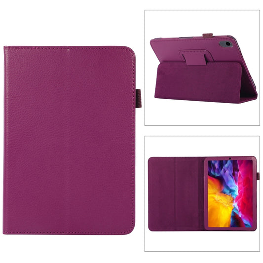 For iPad mini 6 Litchi Texture Horizontal Flip PU Leather Tablet Case with Holder(Purple) - Apple Accessories by buy2fix | Online Shopping UK | buy2fix