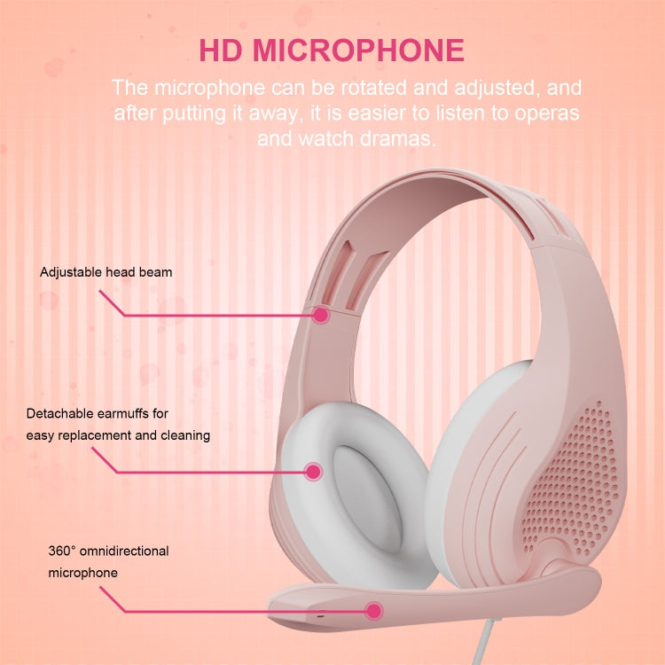 SADES A9 3.5mm Port Adjustable Gaming Headset with Microphone(Rose Gold) - Multimedia Headset by SADES | Online Shopping UK | buy2fix
