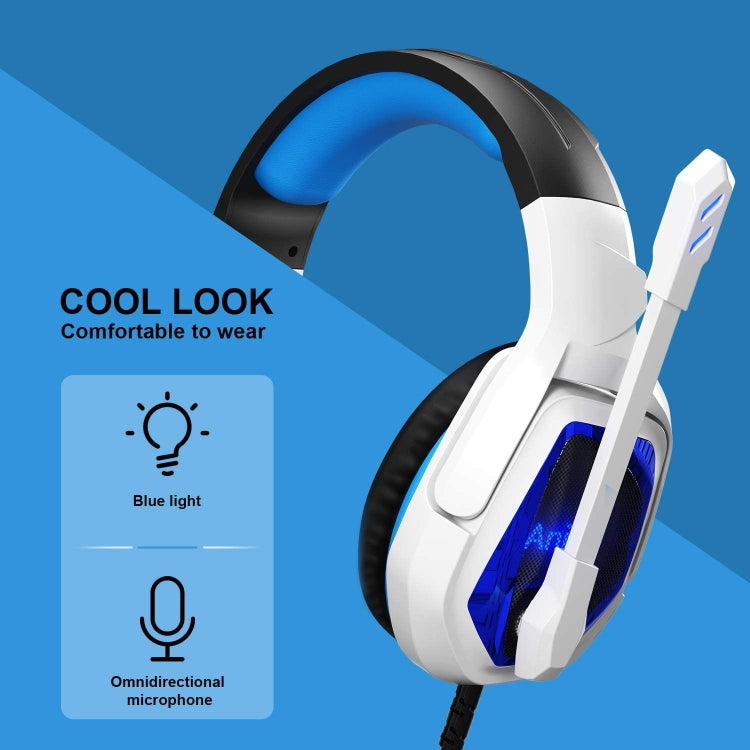 SADES MH901 7.1 Channel USB Adjustable Gaming Headset with Microphone(Blue White) - Multimedia Headset by SADES | Online Shopping UK | buy2fix