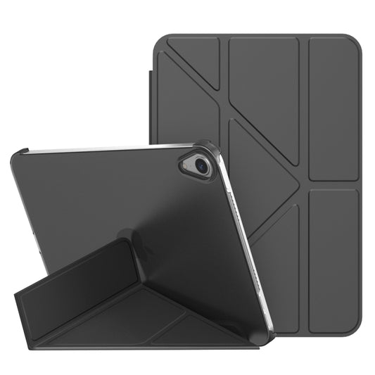 For iPad mini 6 Double-sided Matte Translucent PC Deformation Tablet Leather Case with Holder & Sleep / Wake-up Function(Black) - Apple Accessories by buy2fix | Online Shopping UK | buy2fix