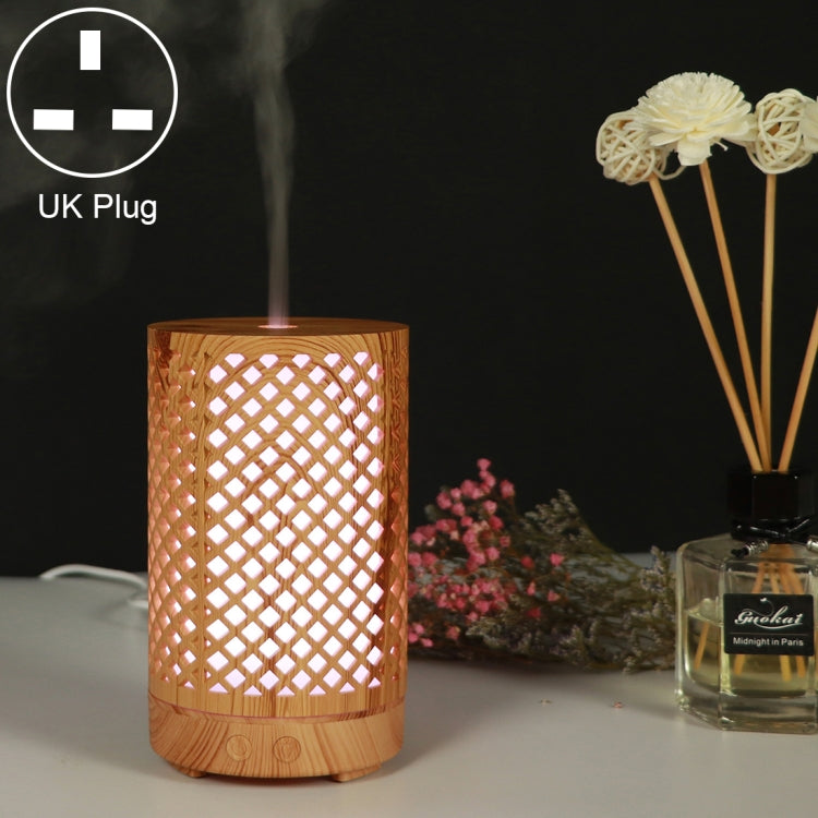 200ml Hollow-out Forest Pattern Wooden Essential Oil Aromatherapy Machine Ultrasonic Humidifier Automatic Alcohol Sprayer, Plug Specification:UK Plug(Light Brown-1) - Home & Garden by buy2fix | Online Shopping UK | buy2fix