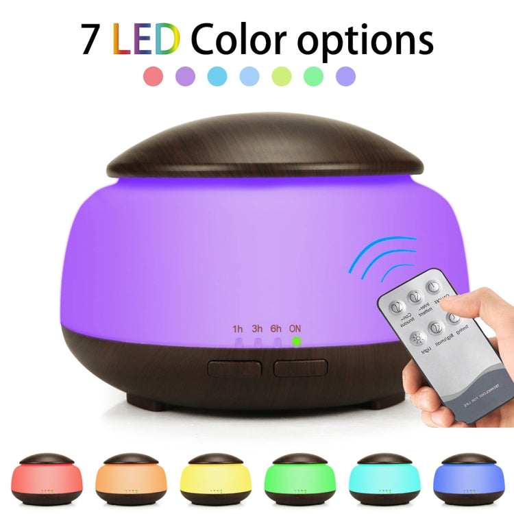 Wood Grain Humidifier Air Purifier Ultrasonic Atomization Household Aromatherapy Machine with Colorful LED Light Automatic Alcohol Sprayer, Plug Specification:AU Plug(Dark Brown) - Home & Garden by buy2fix | Online Shopping UK | buy2fix