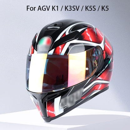 Motorcycle Helmet Visor Anti-UV Wind Shield Lens For AGV K1 / K3SV / K5(Electroplated Gold) - In Car by buy2fix | Online Shopping UK | buy2fix