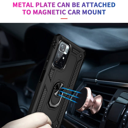 For Xiaomi Redmi Note 11 5G Shockproof TPU + PC Phone Case with 360 Degree Rotating Holder(Black) - Xiaomi Accessories by buy2fix | Online Shopping UK | buy2fix