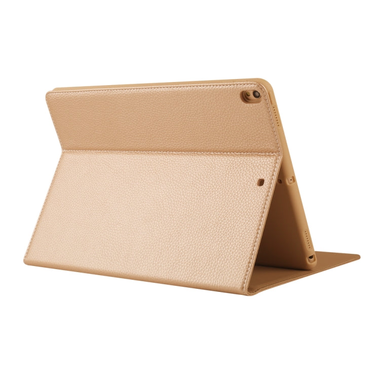 For iPad 10.2 2021 / 2020 / 2019 GEBEI PU+TPU Horizontal Flip Protective Case with Holder & Card Slots(Gold) - iPad 10.2 Cases by GEBEI | Online Shopping UK | buy2fix