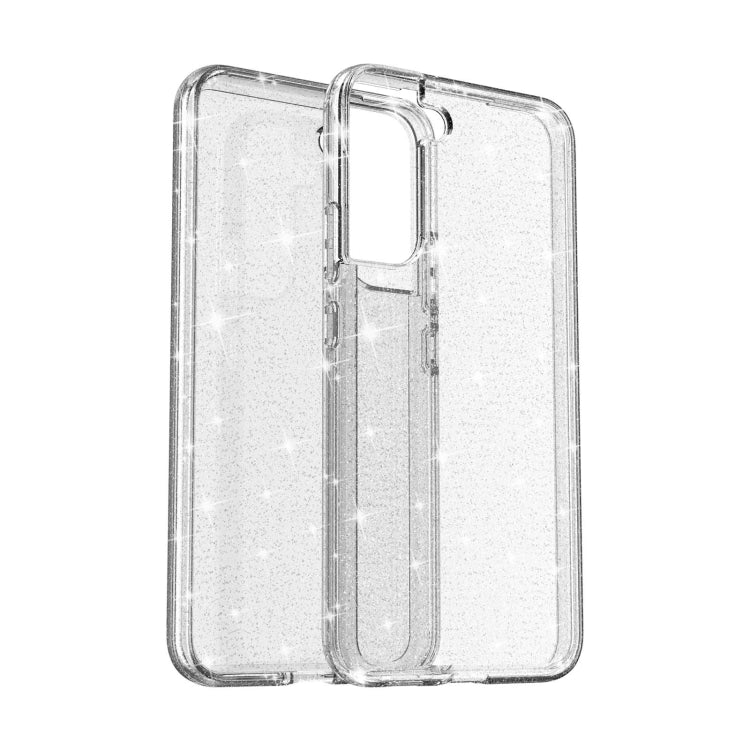 For Samsung Galaxy S22 5G Shockproof Terminator Style Glitter Powder Protective Phone Case(White) - Samsung Accessories by buy2fix | Online Shopping UK | buy2fix
