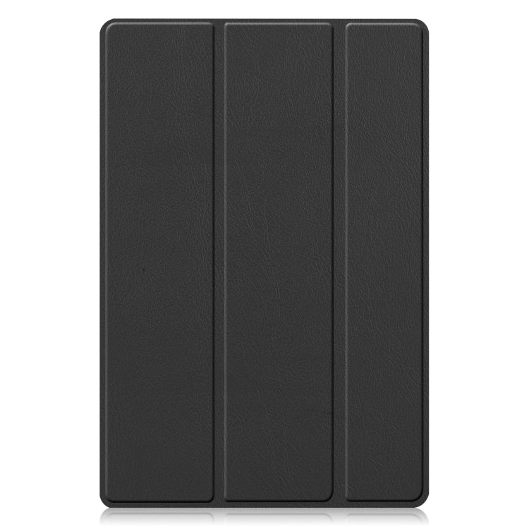 For Samsung Galaxy Tab A8 2021 Three-folding Holder Custer Texture Leather Tablet Case(Black) - Samsung Accessories by buy2fix | Online Shopping UK | buy2fix