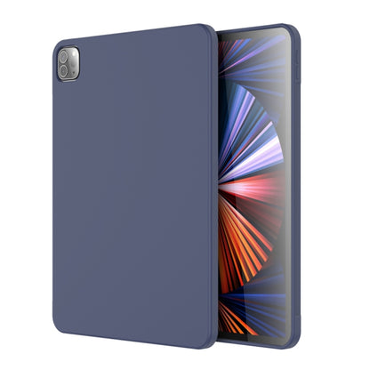 For iPad Pro 12.9 inch 2022 / 2021 / 2020 Mutural Silicone Microfiber Tablet Case(Midnight Blue) - iPad Pro 12.9 (2022/2021) Cases by Mutural | Online Shopping UK | buy2fix