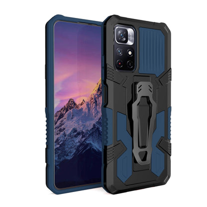 For Xiaomi Redmi Note 11 5G Armor Warrior PC + TPU Phone Case(Blue) - Xiaomi Cases by buy2fix | Online Shopping UK | buy2fix