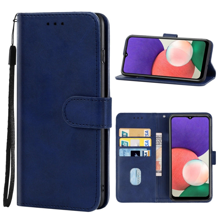 Leather Phone Case For Samsung Galaxy A22 5G SC-56B JP Version(Blue) - Galaxy Phone Cases by buy2fix | Online Shopping UK | buy2fix