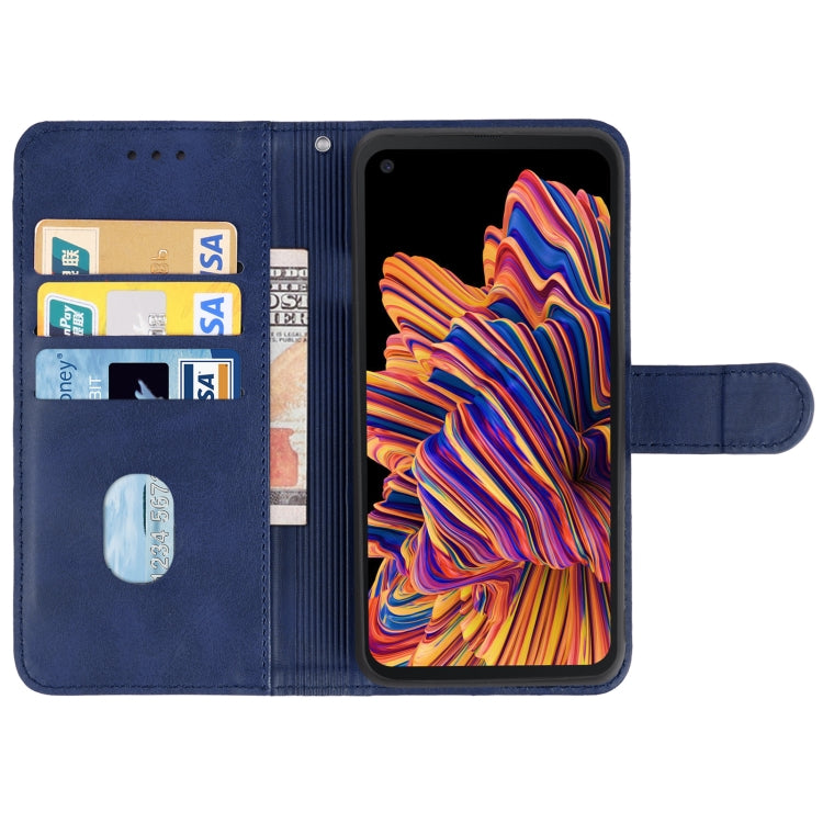 Leather Phone Case For Samsung Galaxy Xcover Pro(Blue) - Galaxy Phone Cases by buy2fix | Online Shopping UK | buy2fix