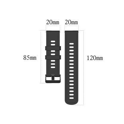 For Amazfit GTR Silicone Smart Watch Watch Band, Size:20mm(Sky Blue) - Watch Bands by buy2fix | Online Shopping UK | buy2fix