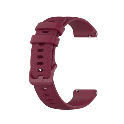 For Garmin Silicone Smart Watch Watch Band, Size:18mm Universal(Wine Red) - Watch Bands by buy2fix | Online Shopping UK | buy2fix