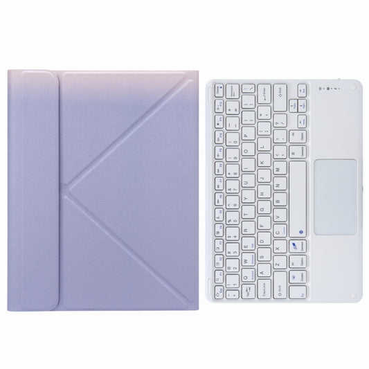 H-109C Touch Bluetooth Keyboard Leather Case with Rear Three-fold Holder For iPad Pro 11 inch 2021 & 2020 & 2018 / Air 2020 10.9(Purple) - Universal by buy2fix | Online Shopping UK | buy2fix