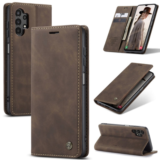 For Samsung Galaxy A13 4G/A13 5G/A04S/A04/M13 5G CaseMe 013 Multifunctional Horizontal Flip Leather Phone Case(Coffee) - Samsung Accessories by CaseMe | Online Shopping UK | buy2fix
