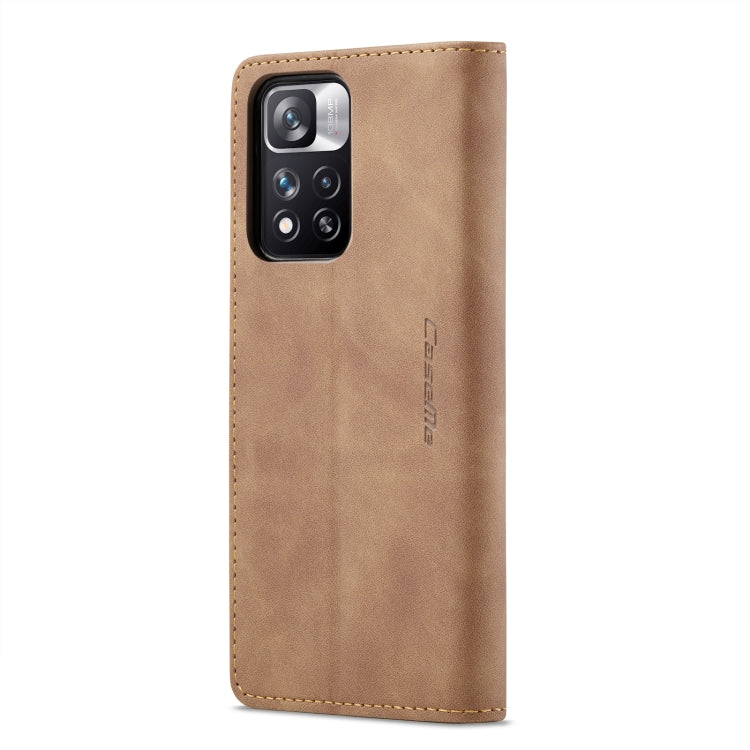 For Xiaomi Redmi Note 11 Pro Global/Redmi Note 11 Pro 5G Global CaseMe 013 Multifunctional Horizontal Flip Leather Phone Case(Brown) - Xiaomi Accessories by CaseMe | Online Shopping UK | buy2fix