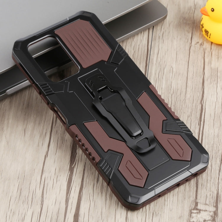 For Infinix Note 10 Pro Armor Warrior Shockproof PC + TPU Phone Case(Brown) - Infinix Cases by buy2fix | Online Shopping UK | buy2fix