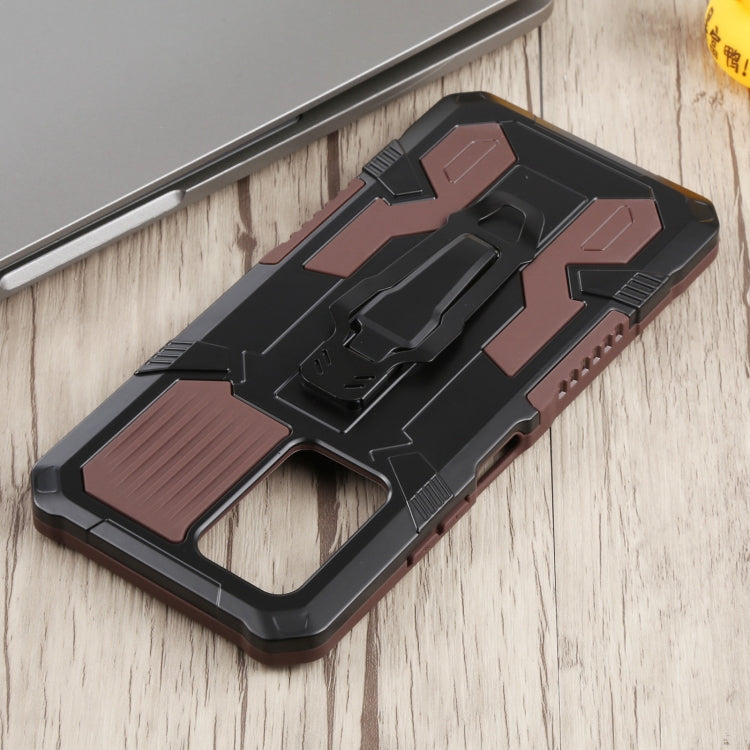 For Infinix Note 10 Pro Armor Warrior Shockproof PC + TPU Phone Case(Brown) - Infinix Cases by buy2fix | Online Shopping UK | buy2fix