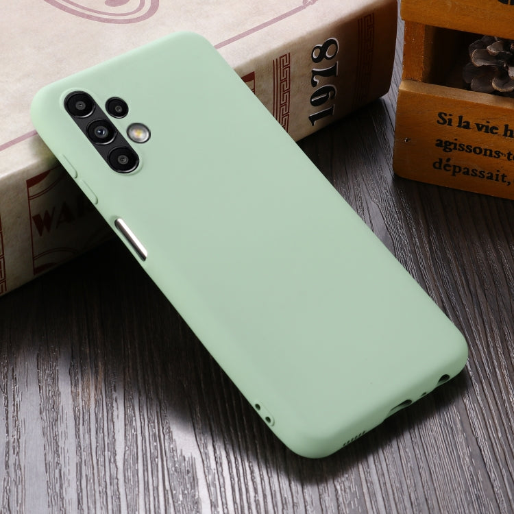 For Samsung Galaxy A13 4G Pure Color Liquid Silicone Phone Case(Green) - Samsung Accessories by buy2fix | Online Shopping UK | buy2fix