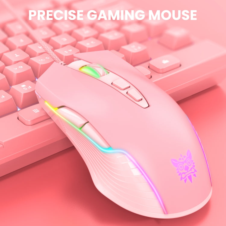 ONIKUMA CW905 RGB Lighting Wired Mouse(Pink) - Wired Mice by ONIKUMA | Online Shopping UK | buy2fix