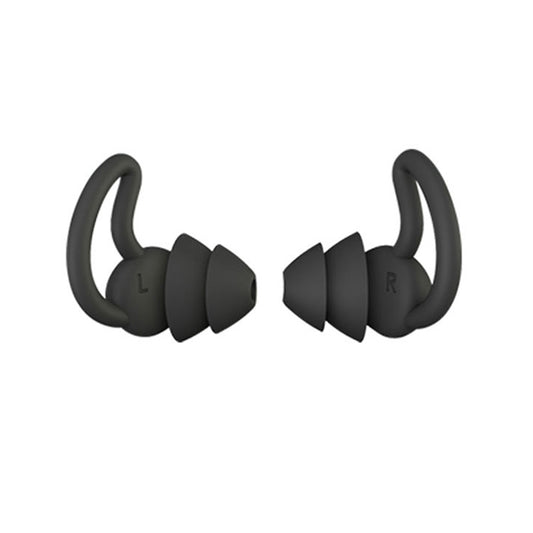 iMeBoBo A1 Shark Fin Version Nano Silicone Sleeping Noise Reduction Earplugs, Style:Two Layer(Black) - Apple Accessories by buy2fix | Online Shopping UK | buy2fix