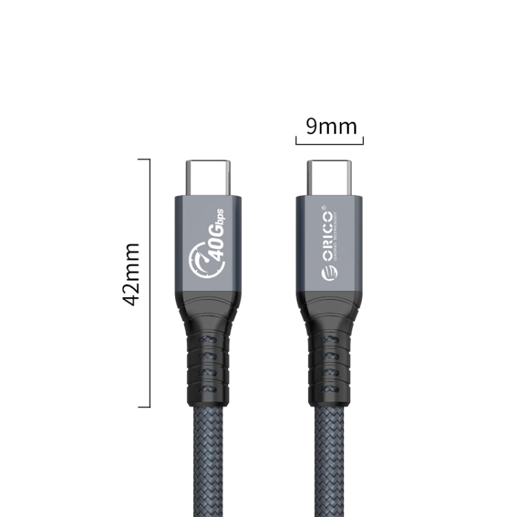 ORICO 40Gbps Thunderbolt 4 USB-C / Tpye-C Data Cable, Cable Length:80cm(Grey) - Computer & Networking by ORICO | Online Shopping UK | buy2fix