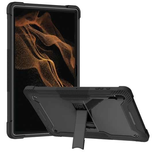 For Samsung Galaxy Tab S8 Ultra Silicone + PC Shockproof Protective Tablet Case(Black) - Samsung Accessories by buy2fix | Online Shopping UK | buy2fix