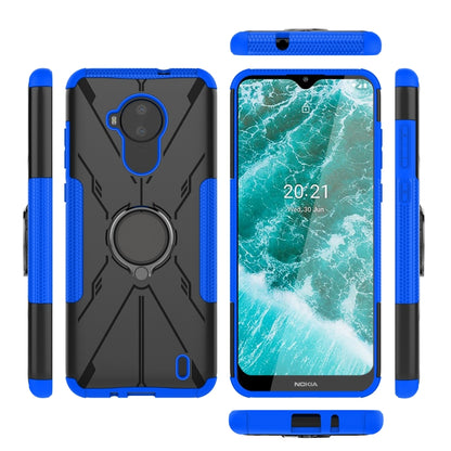 For Nokia C30 Armor Bear Shockproof PC + TPU Phone Protective Case with Ring Holder(Blue) - Mobile Accessories by buy2fix | Online Shopping UK | buy2fix