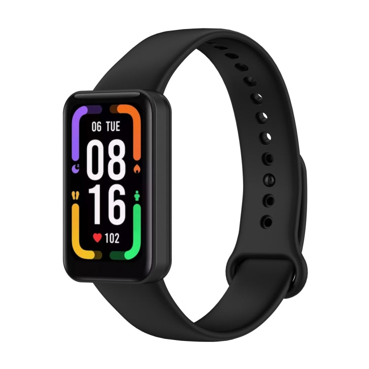 For Xiaomi Redmi Band Pro Solid Color Silicone Watch Band(Black) - Smart Wear by buy2fix | Online Shopping UK | buy2fix