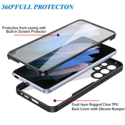 For Samsung Galaxy S22 Ultra 5G Acrylic + TPU 360 Degrees Full Coverage Shockproof Phone Case(Black) - Galaxy S22 Ultra 5G Cases by buy2fix | Online Shopping UK | buy2fix